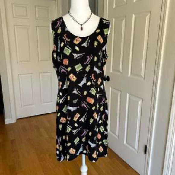 Vintage graphic print shift dress - Picture 5 of 7